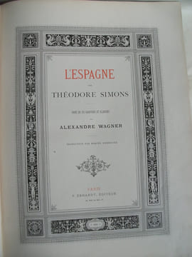 L’Espagne traduction de Marcel LE MERCIER. SIMONS Théodore