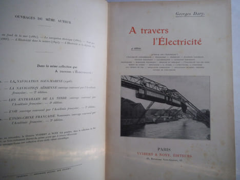 A travers l’électricité . DARY Georges