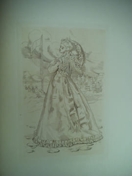 Modes féminines du XIXème siècle suite de 20 pointes sèches par Henri BOUTET sur japon avant la lettre et la signature. BOUTET Henri