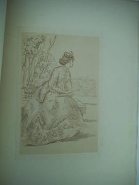 Modes féminines du XIXème siècle suite de 20 pointes sèches par Henri BOUTET sur japon avant la lettre et la signature. BOUTET Henri