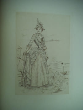 Modes féminines du XIXème siècle suite de 20 pointes sèches par Henri BOUTET sur japon avant la lettre et la signature. BOUTET Henri