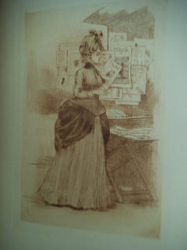 Modes féminines du XIXème siècle suite de 20 pointes sèches par Henri BOUTET sur japon avant la lettre et la signature. BOUTET Henri