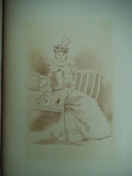 Modes féminines du XIXème siècle suite de 20 pointes sèches par Henri BOUTET sur japon avant la lettre et la signature. BOUTET Henri