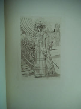 Modes féminines du XIXème siècle suite de 20 pointes sèches par Henri BOUTET sur japon avant la lettre et la signature. BOUTET Henri