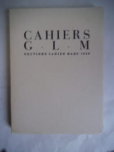 CAHIERS GLM