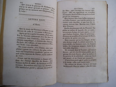 Lettres sur l’Italie