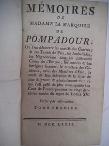 Mémoires de Madame la Marquise de POMPADOUR 
