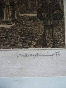 rue animée,eau-forte originale