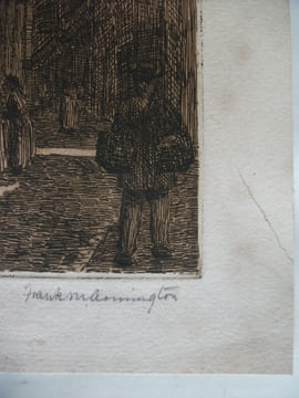 rue animée,eau-forte originale. ARMINGTON Milton Frank