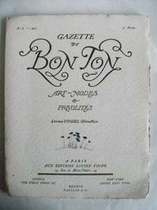 GAZETTE DU BON TON Art-modes & frivolités,Lucien VOGEL directeur