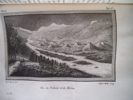 Description des Alpes Pennines ou Rhétiennes dédiées à S.R  très chrétienne Roi de France et de Navarre.. BOURRIT M.T.
