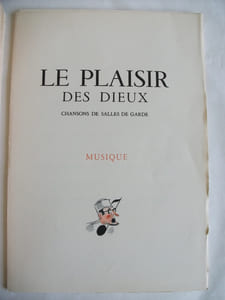 Le plaisir des Dieux chansons de salles de garde