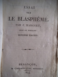 Essai sur le blasphème 
