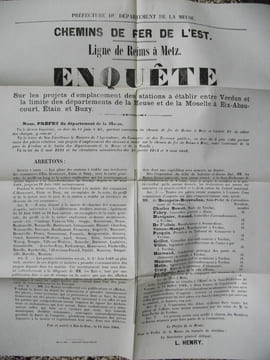 Chemin de fer ligne de Reims à Metz extrait du registre des délibérations rapport de M de Benoist, secrétaire de la commission.. Chemin de fer ligne ...