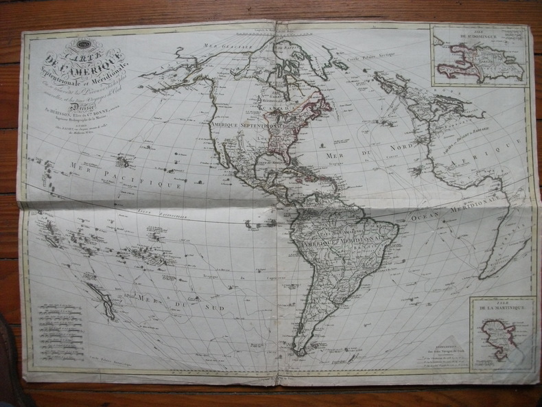 Carte de l’Amérique Septentrionale et Méridionale 1795. . HERISSON Eustache