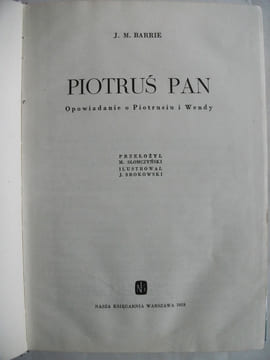 PIOTRUS PAN /PETER PAN . BARRIE J.M