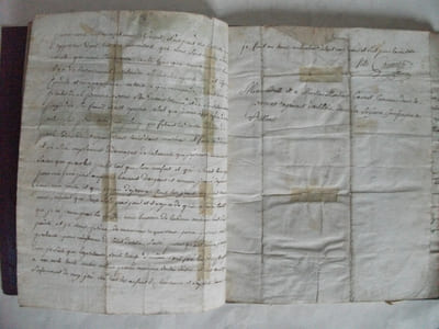recueil factice de 21 lettres manuscrites d’un fils, canonnier à sa mère habitante de Bourbonne–les-bains 