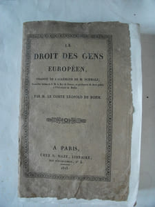 Le droit des Gens Européens.