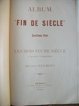 Album Fin de Siècle. Quatrième série Les mois fin de siècle . NEUMONT Maurice