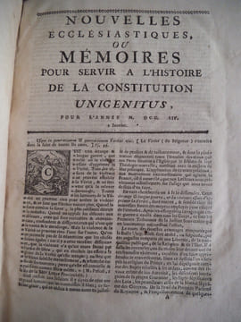 Nouvelles ecclésiastiques ou mémoires pour servir à l’histoire de la Constitution UNIGENITUS pour les années 1754 à 1759 . collectif
