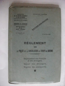 Règlement sur la police de la circulation en temps de guerre