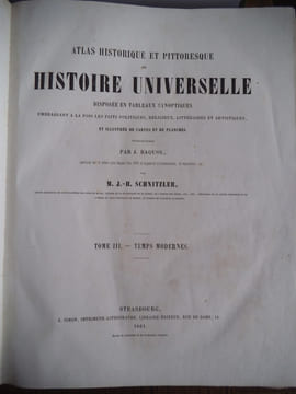 Atlas historique et pittoresque. SCHNITZLER M.J.H et BAQUOL J.