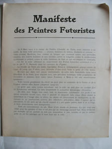 Manifeste des peintres Futuristes.