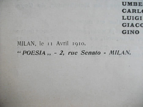 Manifeste des peintres Futuristes. . BOCCIONI Umberto,D.CARRA