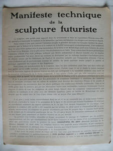 Manifeste technique de la sculpture Futuriste