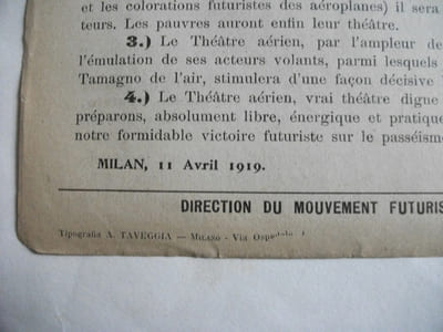 Le théâtre aérien Futuriste