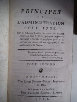 Principes de l’administration politique . anonyme