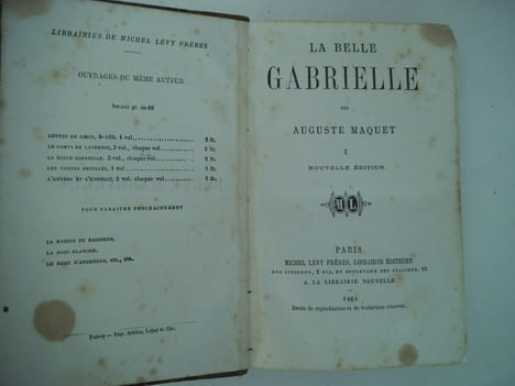 La belle Gabrielle. MAQUET Auguste