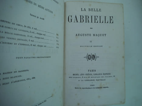 La belle Gabrielle. MAQUET Auguste