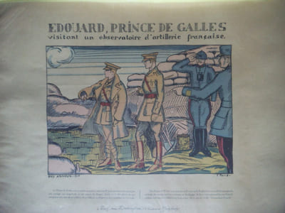 Edouard Prince de Galles visitant un observatoire d’artillerie français.