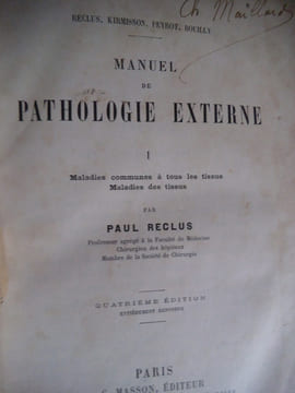 Manuel de pathologie externe. RECLUS,KIRMISSON,PEYROT,BOUILLY