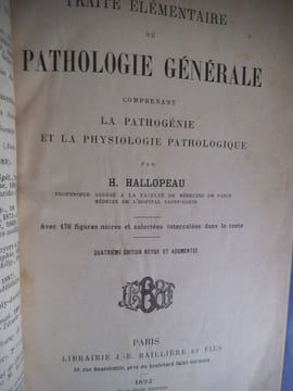 Traité élémentaire de pathologie générale . HALLOPEAU H.