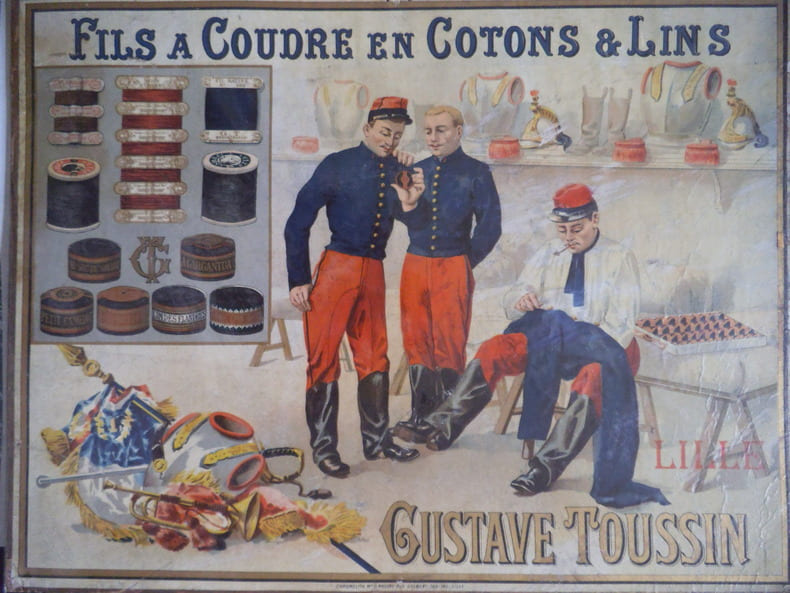 Fils &agrave; coudre en coton & lins Gustave TOUSSIN &agrave; Lille. . anonyme 