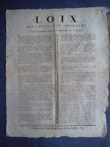 Loix relatives aux assignats du 13 septembre 1792. L’An quatrième de la République.