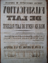 falsification de lait et mise en vente de lait falsifié. Condamnation de la nommée Joséphine Ursule LACQUEHAYE