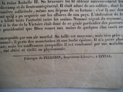 ESPARTERO Duc de la Victoire et de la Morella
