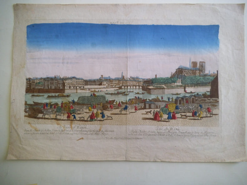 V&uuml;e de Paris Depuis Nostre Dame jusques au Pont de la Tournelle . Vue d’optique