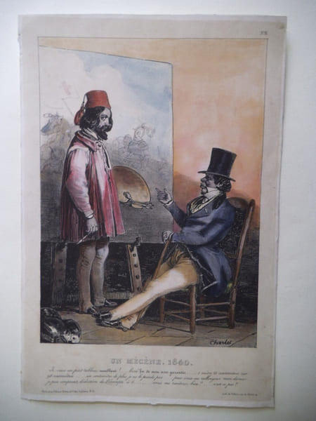 Un m&eacute;c&egrave;ne 1840. CHARLET Nicolas Toussaint 