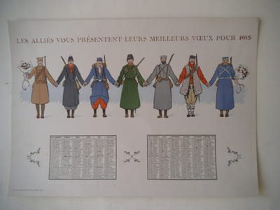 Les alliés vous présentent leurs meilleurs vœux pour 1915.