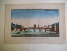 Vue perspective du Pont et de la ville de Rudemonde dans le pays  bas . Vue d’optique 