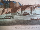Vue perspective du Pont et de la ville de Rudemonde dans le pays  bas . Vue d’optique 