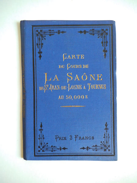 carte du cours de la Sa&ocirc;ne de St Jean -de -Losne &agrave; Tournus. . VUILLAUME  R. 