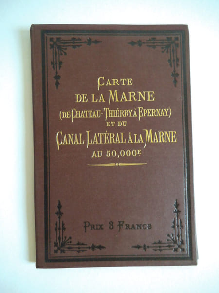 carte de la Marne de Ch&acirc;teau Thierry &agrave; Epernay.. VUILLAUME  R.
