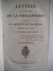 Lettres sur l’origine de la chouannerie et sur les chouans du Bas-Maine. DUCHEMIN DESCEPEAUX J.