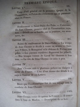Lettres sur l’origine de la chouannerie et sur les chouans du Bas-Maine. DUCHEMIN DESCEPEAUX J.