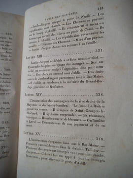 Lettres sur l’origine de la chouannerie et sur les chouans du Bas-Maine. DUCHEMIN DESCEPEAUX J.